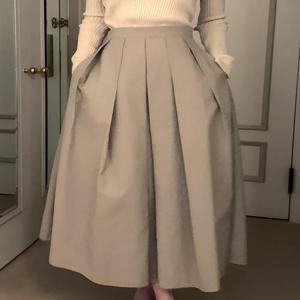 [예쎄][예쎄] 플레어 맞주름 플리츠 롱 스커트(S5WSK009A)