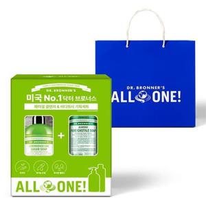 닥터 브로너스 라임 슈가솝 360ml + 아몬드 퓨어 캐스틸 솝 475ml