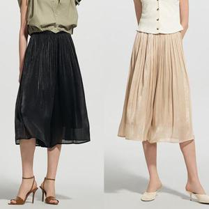 ★2종세트★쉬폰 플리츠 스커트 팬츠 2종세트