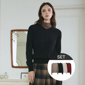★4종세트★소프트 브이넥 니트 4종세트