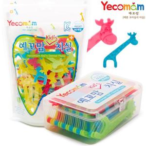 [예꼬맘] 어린이 유아용 치실 [하드케이스형5개+지퍼백형3개] 세트구성 (총440P)