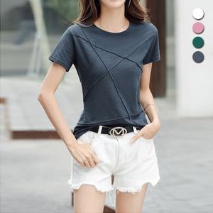 주랑 슬라브 사선 포인트 반팔티