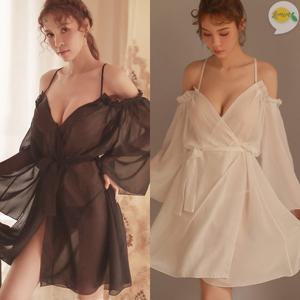 G-33 빅사이즈 가능한 유니크 시스루 가운세트