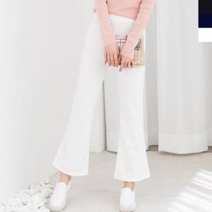 BLEO 여성 봄 여름 세미 부츠컷 편한 밴딩 슬림 바지 팬츠