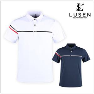 보스케 남성 골프의류 반팔 카라셔츠 M407-BLU20