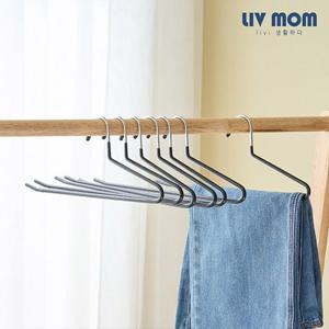 리브맘 논슬립 철제 코팅 바지걸이 20P