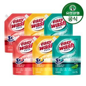 [유한양행] 해피홈 주방세제 이지워시 1000mL X6개