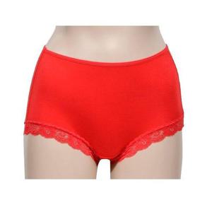 레이스라인 아웃핏 여성 맥시 팬티 - 레드 삼각팬티 (WDAFE74)