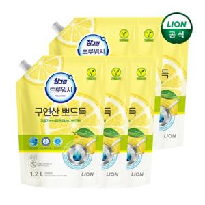 참그린 구연산 뽀드득 주방세제 레몬향 1.2L 리필 x 6개