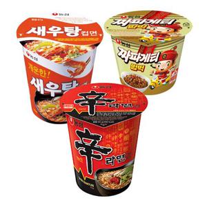 농심 컵라면 소컵 혼합 (신라면+새우탕+짜파게티범벅 각 6개)