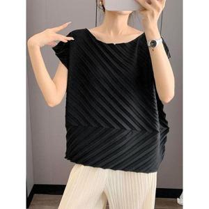 [플라라](88까지)플리츠투웨이사선블라우스