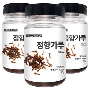 [헬로우그린] 천연 향신료 정향 가루 분말 90gX3(통) 총270g 클로브