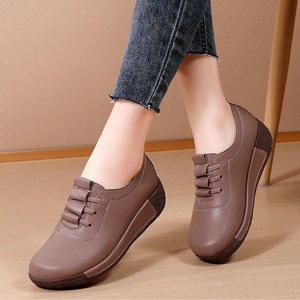 [제이시]제이시 소가죽 무지 외반증 여성통굽 효도화 5cm K439