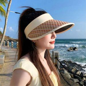 밀짚 썬캡 여자농장모자 휴양지 모자 WFMBL22