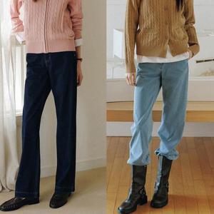 ★2종세트★편안한 히든 밴딩 니팅 데님 2종세트