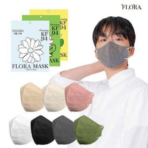 [플로라]KF94 귀편한 컬러마스크 100매(대형/중형/소형)