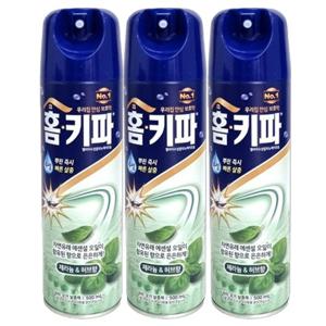 홈키파 모기약 제라늄 앤 허브향 수성 스프레이 500mlx3개/모기 파리 나방 벌레퇴치 살충제