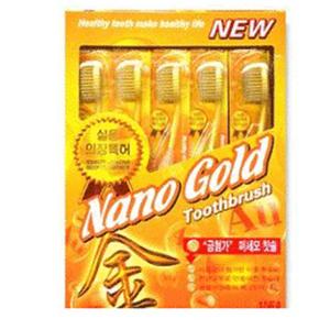 은나노 금모/은모 칫솔 세트/10개 1세트[식용 금/은이 첨가된 이중특수모]