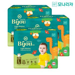 [모나리자] 데이데이비쥬 라이트모션 기저귀(팬티형) 대형 24입x3팩 (10kg~14kg/남녀공용)