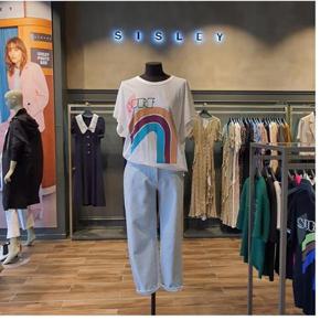 [시슬리]레인보우 티셔츠 SATSC6131 WH