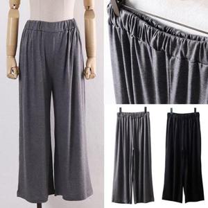 [XB83H3K8]쿨링 와이드 팬츠 여성 통 빅사이즈 밴딩 바지