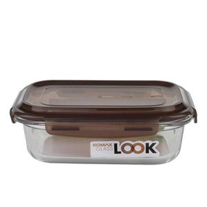 주방필수템 코멕스 글라스룩 직4호 880ml 브라운 반찬통 밀폐용기