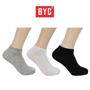 BYC 남성용 무지 발목양말 6켤레 [7155] 남자 검정 흰색 학생 면양말