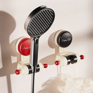 [1+1]잡아줄께 샤워홀더 무접착 무타공 흡착식 샤워홀더