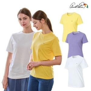 [아놀드파마][아놀드파마] 여성 베이직 라운드 반팔 티셔츠