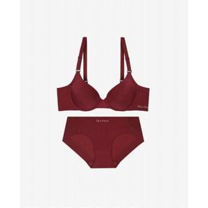 [휠라 언더웨어][휠라] 에센셜 프리미엄 프리컷 다크와인 와이어 브라 세트 (FI4BAG3656FDWN_SKU)