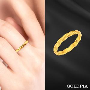 [골드피아] 24K 순금 꼬임 엥게이지 반지