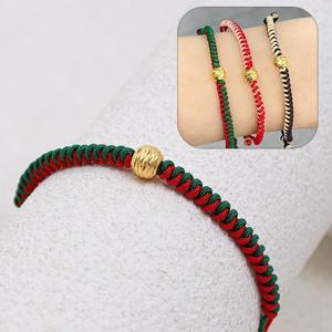 [골드모아] 순금 여자 남자 매듭끈 팔찌 [비바 금볼]