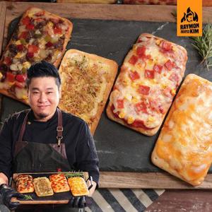 [레이먼킴] 사각피자 20팩(블랙앵거스콤보5,포테이토베이컨5,콰트로치즈5,페퍼로니5)