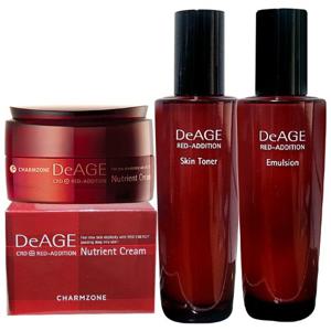 참존 디에이지 레드 애디션 스킨토너 120ml+에멀젼 120ml+크림50ml