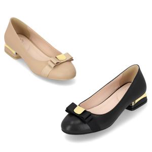 [정상가 169,000원] 엘칸토 여성 리본 메탈 포인트 플랫슈즈 2.5cm LCWD82I613