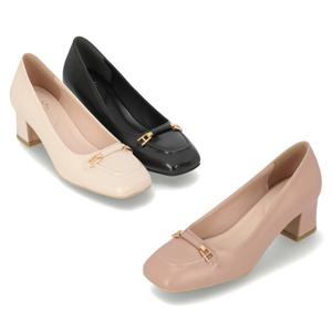 [정상가 159,000원] 엘칸토 여성 홀스빗 미들 펌프스 5cm LCWD79I613