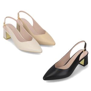 [정상가 139,000원] 엘칸토 여성 브이컷 미들힐 슬링백 5cm LCWO27I613