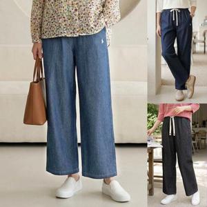 [엄마옷 로즈맘] 심포니와이드자수밴딩청바지