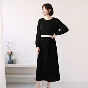 [웬디즈갤러리]체리 플리츠 니트 원피스 IOP109