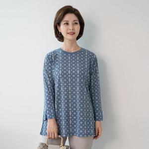 마담4060 엄마옷 포븐라운드티셔츠-ZATE303020-