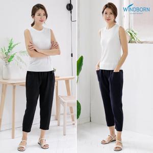 [윈드본] 인견 여성 시원한 파자마 데일리 9부팬츠 2종 택1