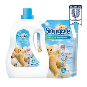 스너글 대용량 4L+리필 2.6L 초고농축 섬유유연제