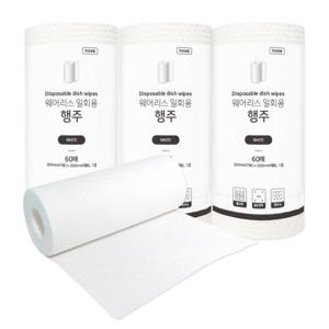프로덕트랩 일회용 행주 60매 3팩 주방 위생