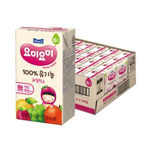 요미요미 유기농주스 리뉴얼 과일믹스 125ml 24팩