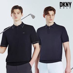 [DKNY GOLF] 쿨 스트레치 반팔 니트 남성 2종세트