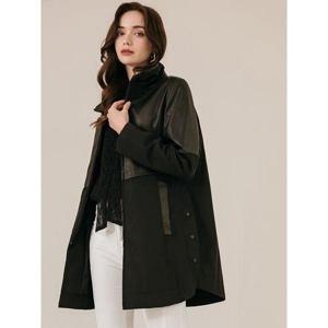 [막스까르띠지오]레더 배색 점퍼