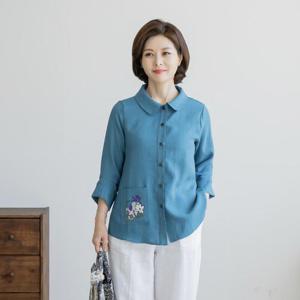 엄마옷 마담4060 여름블라우스 블라우스수텐카라-QBL2506029-