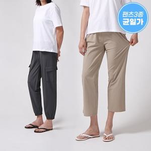 ★3종 균일가★[홈앤단독] 유니제이 세상 시원한 밴딩 팬츠 세미와이드/배기/조거