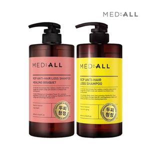 [메디올]MEDALL 두피청정 탈모완화 기능성 샴푸 힐링부케800ml+우디향800ml