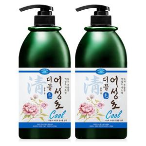 에덴필드 더블모 어성초 청앤쿨 비듬 샴푸 750ml 2개 약산성 두피 보호
